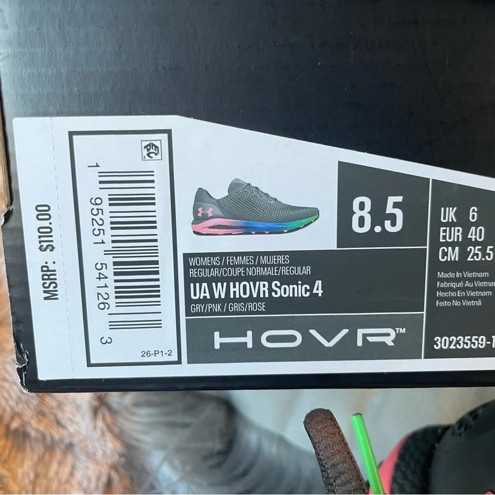 Under Armour HOVR Sonic 4 in Black and Pink NWT - Picture 2 of 6